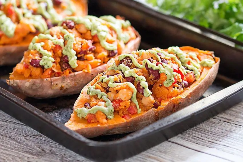 Baked Sweet Potato with Avocado