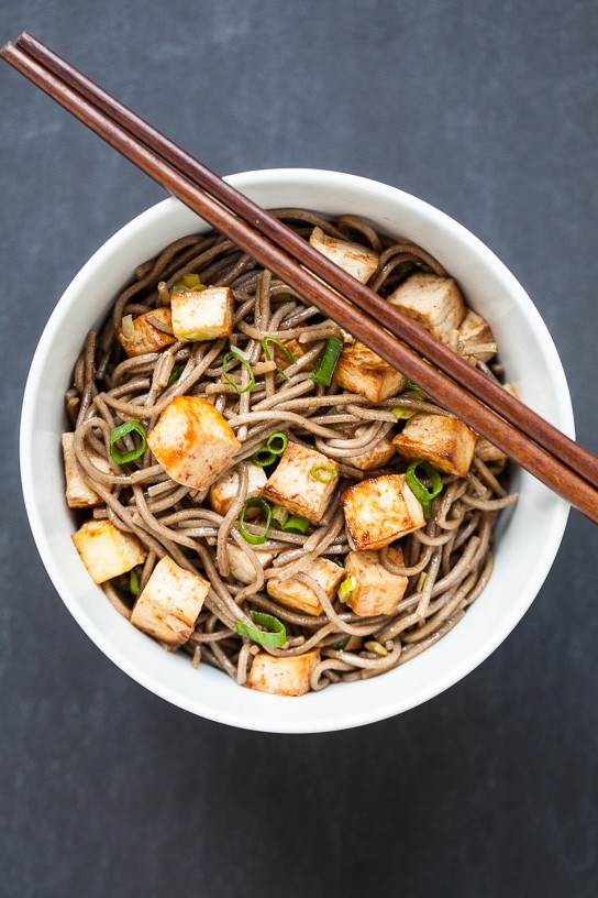 Crispy Tofu with Soba Noodles
